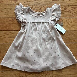 Quincy Mae flutter dress blush cherries NWT 1218M